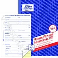 Avery Zweckform Urlaubsantrag 1753