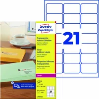 Avery Zweckform Adressetikett QuickPEEL™ 63,5 x 38,1 mm (B x H)