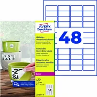 Avery Zweckform Folienetikett 45,7 x 21,2 mm (B x H)