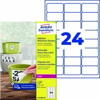 Avery Zweckform Folienetikett 63,5 x 33,9 mm (B x H)