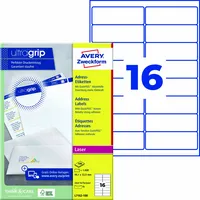 Avery Zweckform Adressetikett ultragrip 99,1 x 33,9 mm (B x H)