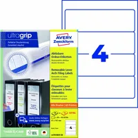 Avery Zweckform Ordnerrückenetikett ultragrip breit/kurz 61 x 192 mm (B x H)