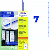 Avery Zweckform Ordnerrückenetikett ultragrip schmal/kurz 38 x 192 mm (B x H)