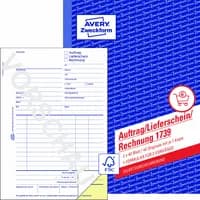 Avery Zweckform Auftrag/Lieferschein/Rechnungsformular 1739