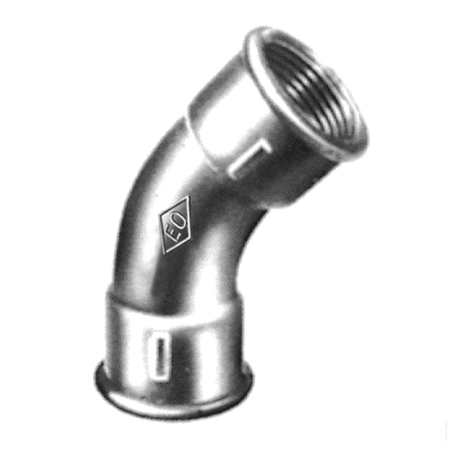 Bogen Nr. 41, 1/2", 45°, schwarz