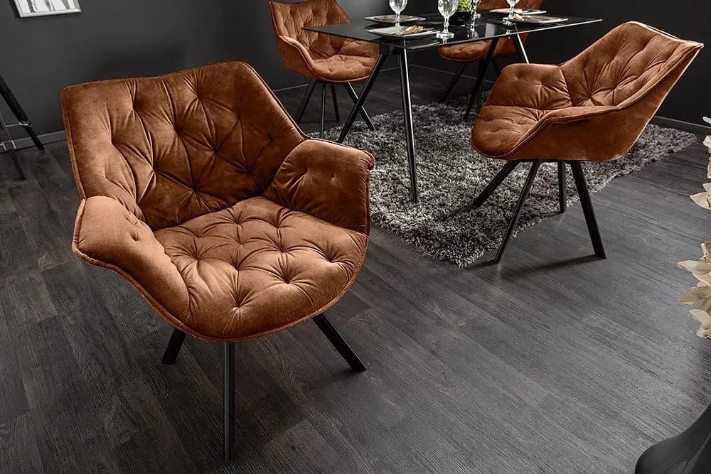 Drehstuhl THE DUTCH COMFORT Samt grau