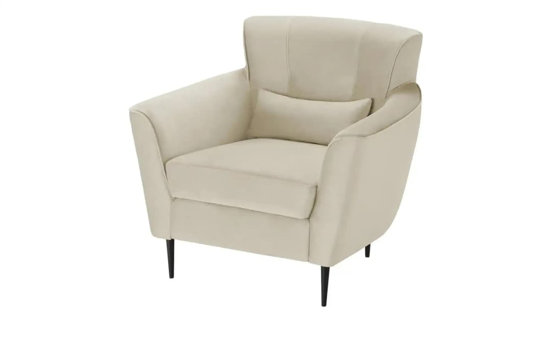 Sessel Twist Samt 87 x 82 x 83 cm Beige