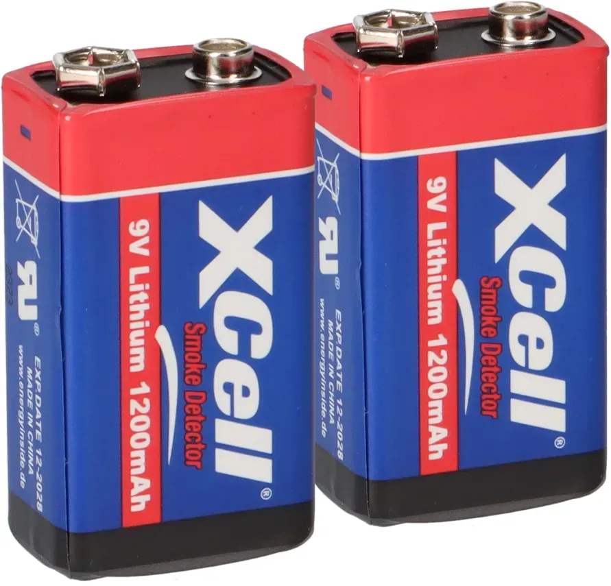 Lithium 9V Block Hochleistungs-Batterien 2 St.