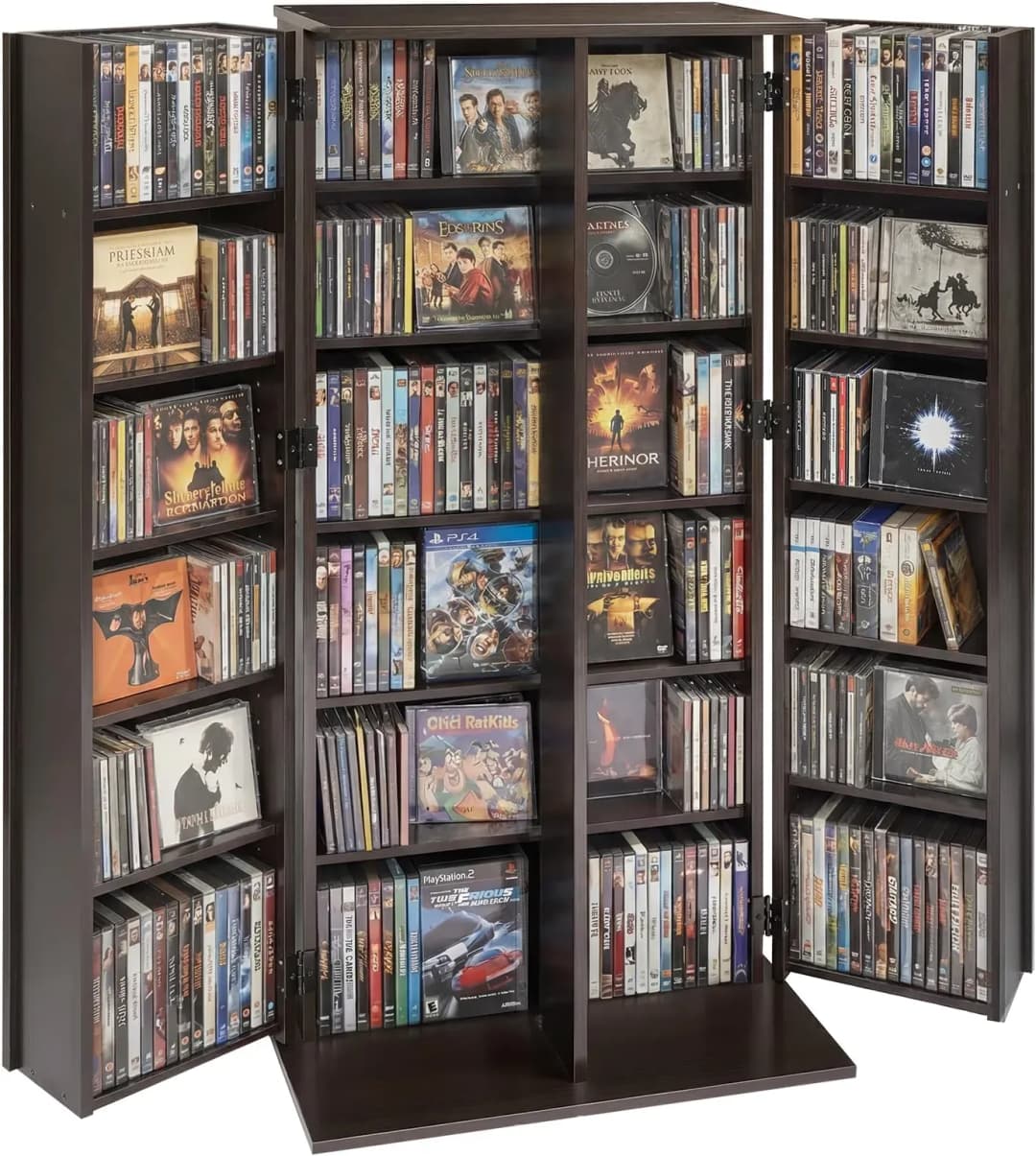 DVD-Schrank 610 x 368 x 1270 cm Schwarz
