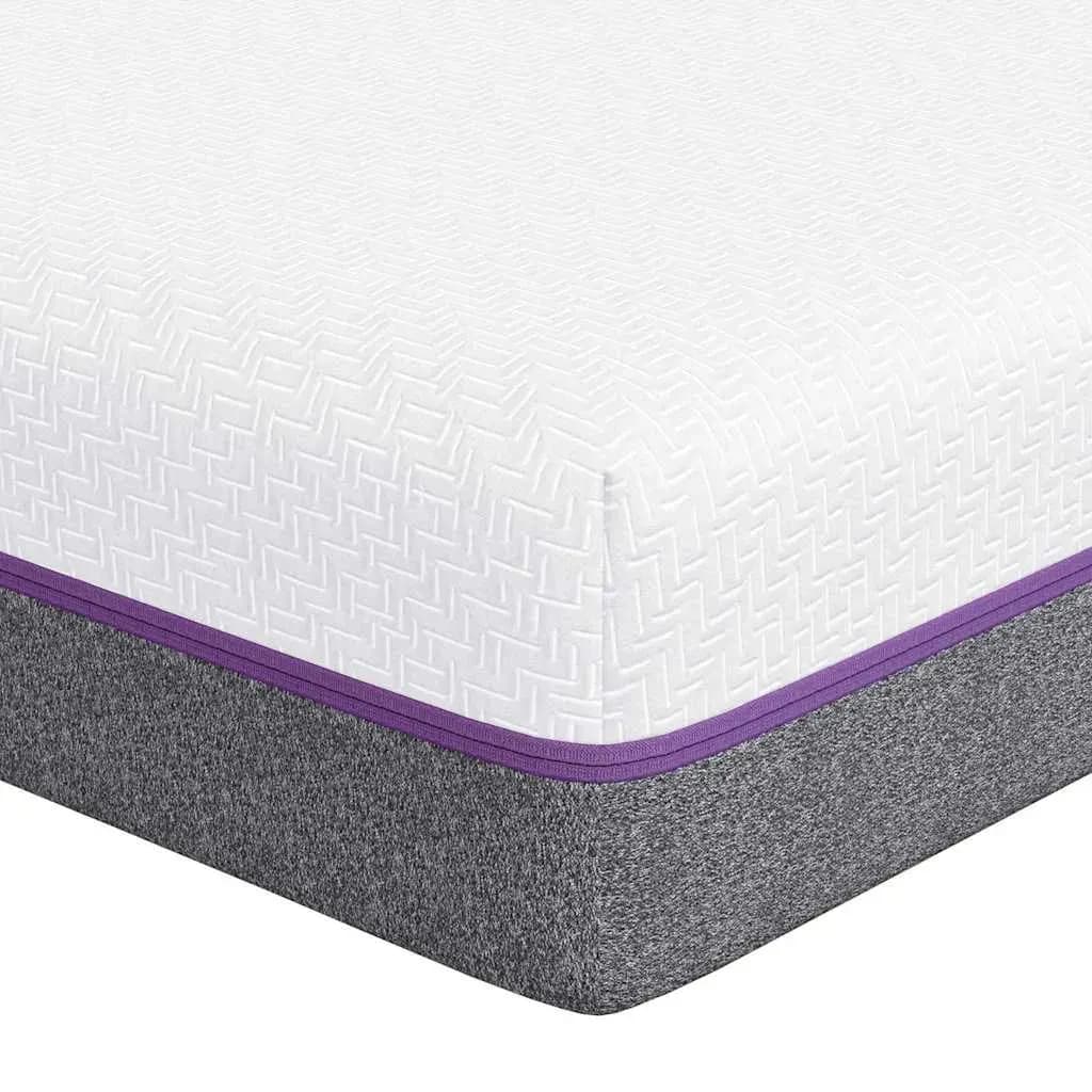 Matratze 100 x 200 cm H2 Polyester/Leinen/Wolle