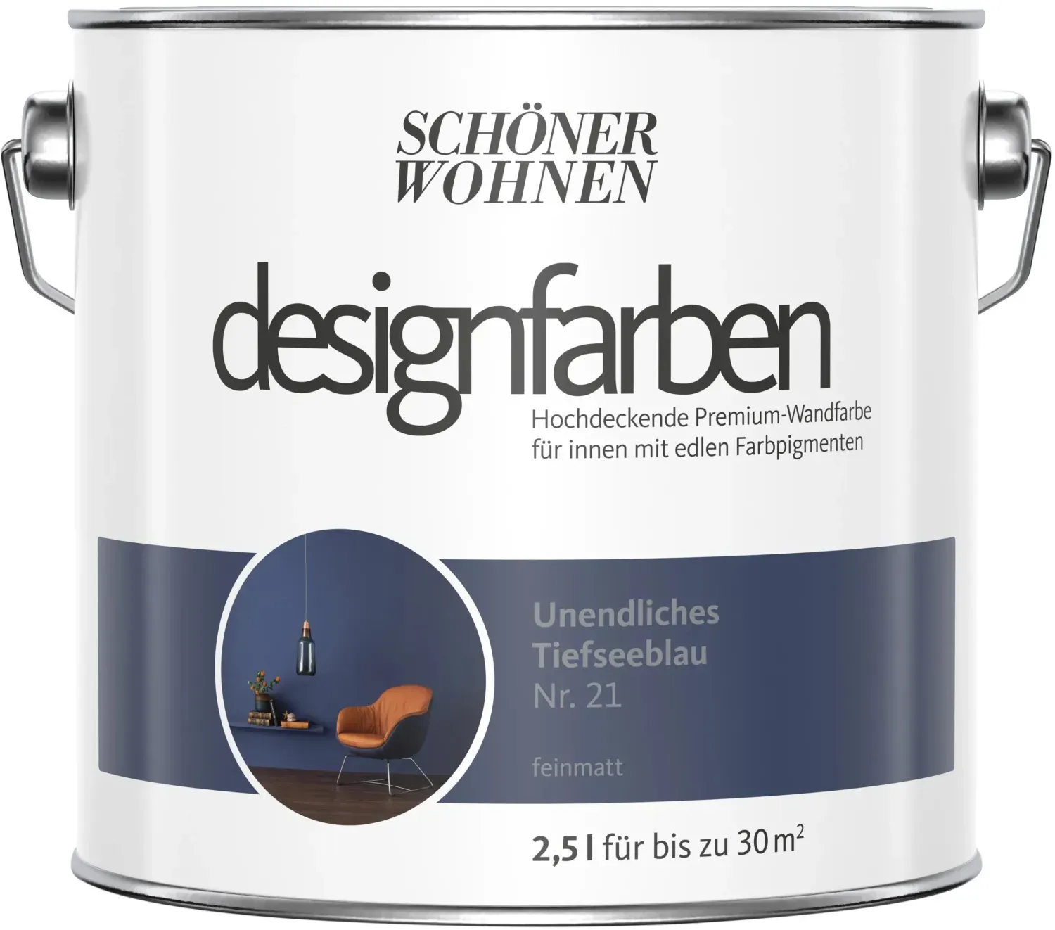 Designfarben 2,5 l unendliches tiefseeblau