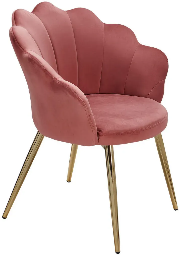 Esszimmerstuhl Tulip Samt rosa