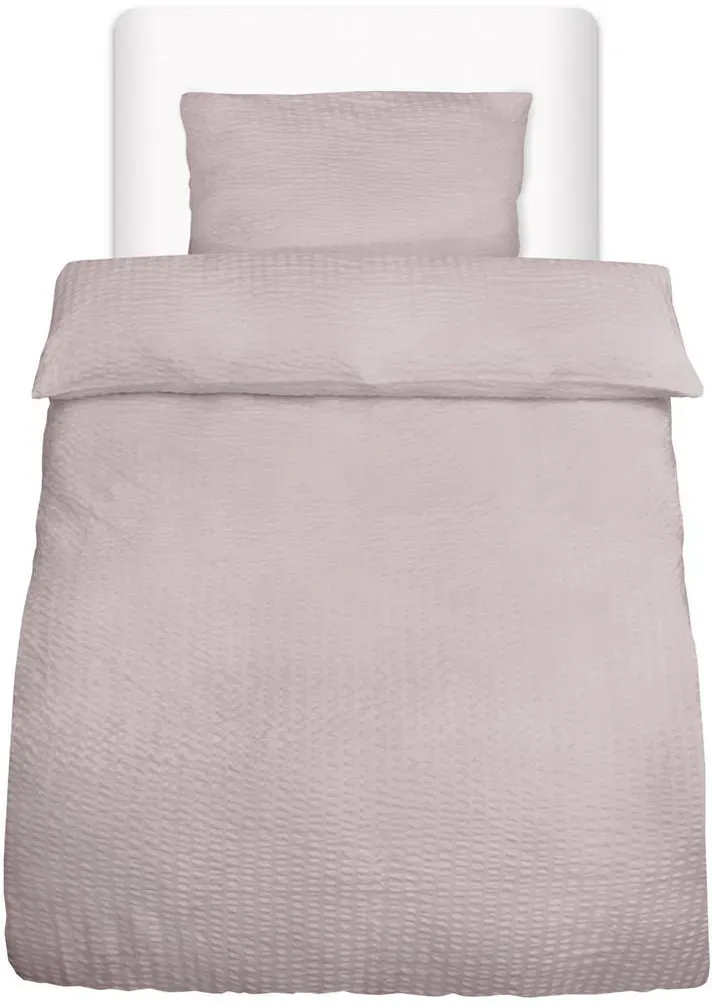 Seersucker Taupe Polyester 155 x 220 cm + 40 x 80 cm