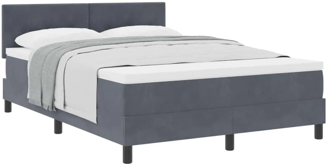 Boxspringbett 160 x 200 cm Dunkelgrau