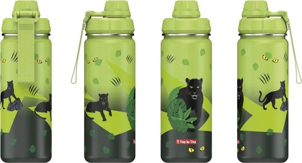 Edelstahl-Trinkflasche Black Cat 0,5 l