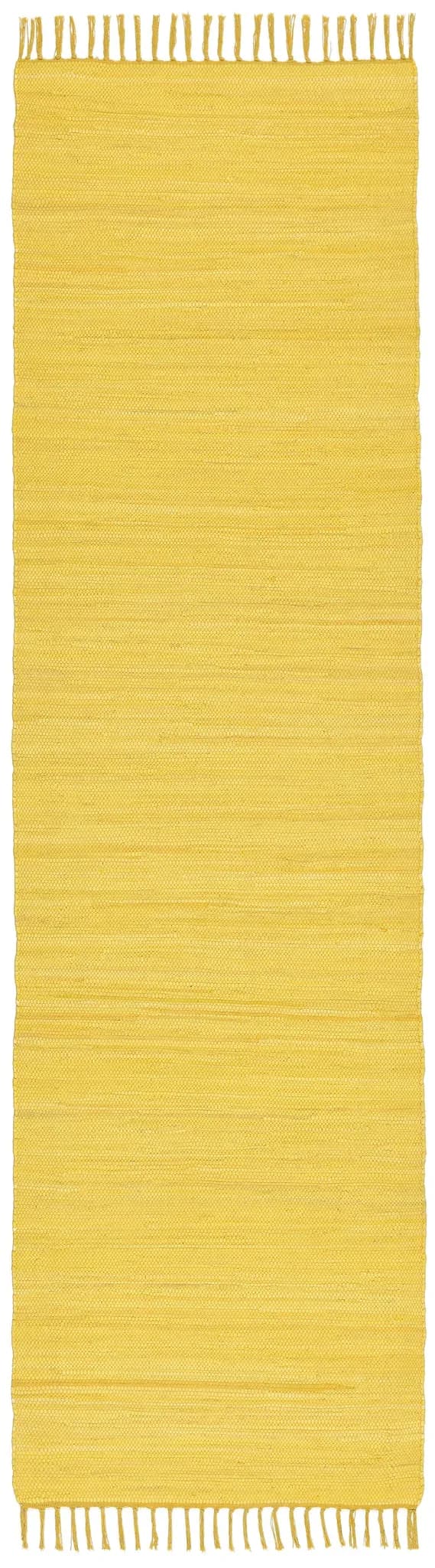 Happy Cotton Handwebteppich 70 x 250 cm Gelb