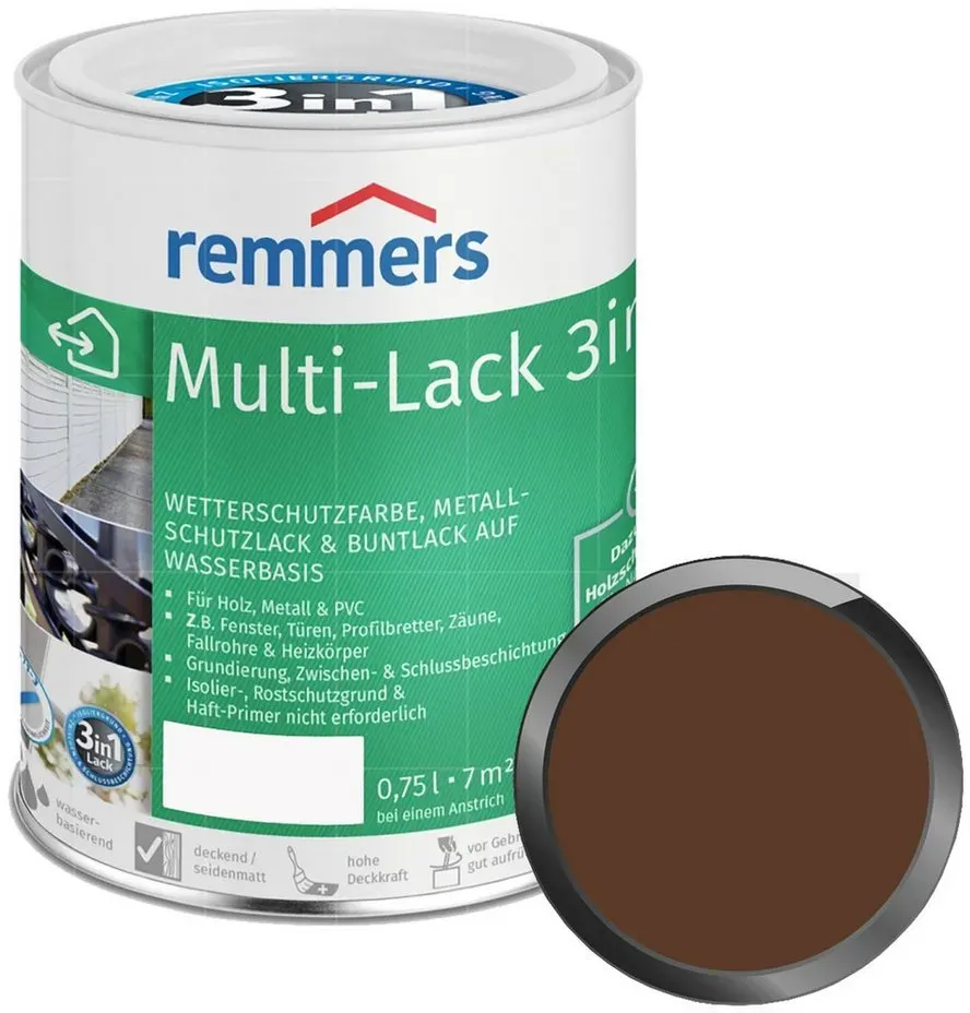 Multi-Lack 3in1 nussbraun 0,75 l