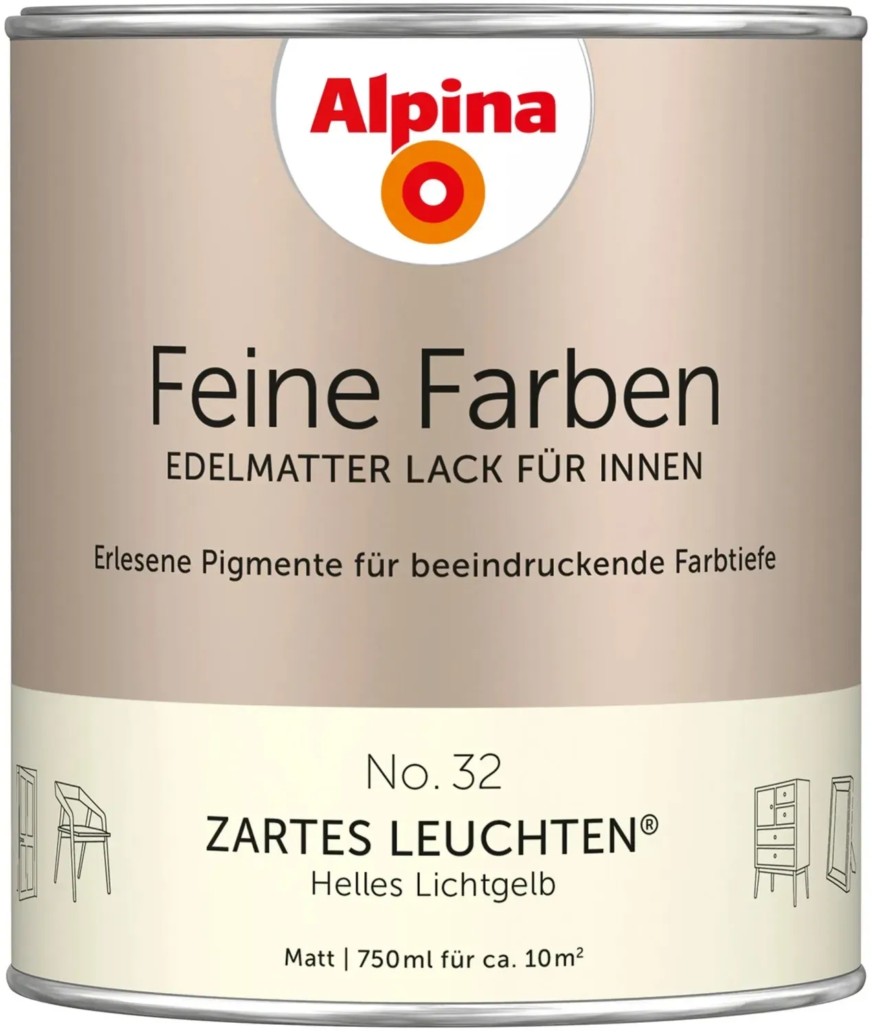 Feine Farben Lack 750 ml No. 32 zartes leuchten