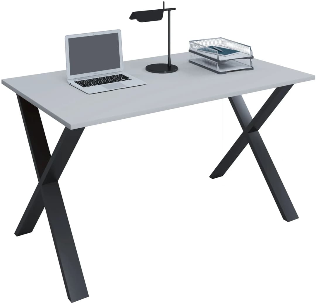 Schreibtisch Lona X 110 x 80 cm weiß/schwarz