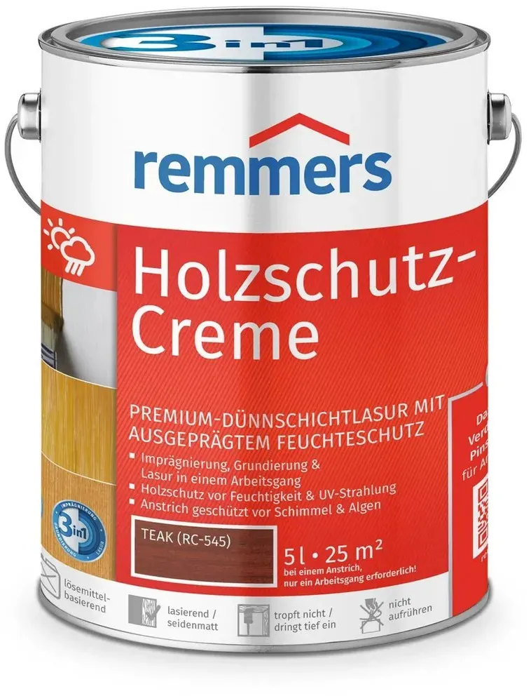 Holzschutz-Creme 3in1 Teak 5 l