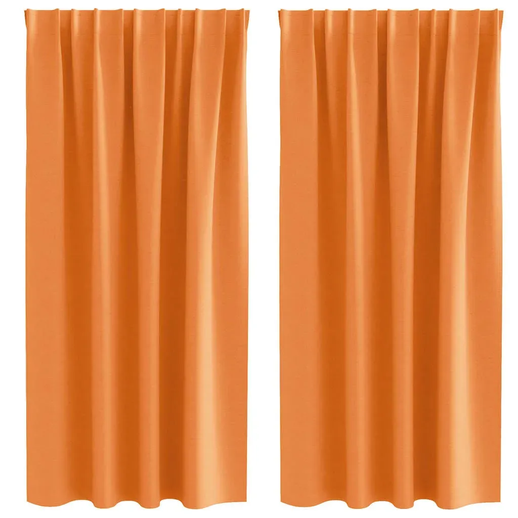 Verdunkelungs-Vorhang Ösen 140 x 140 cm Orange 2 St.