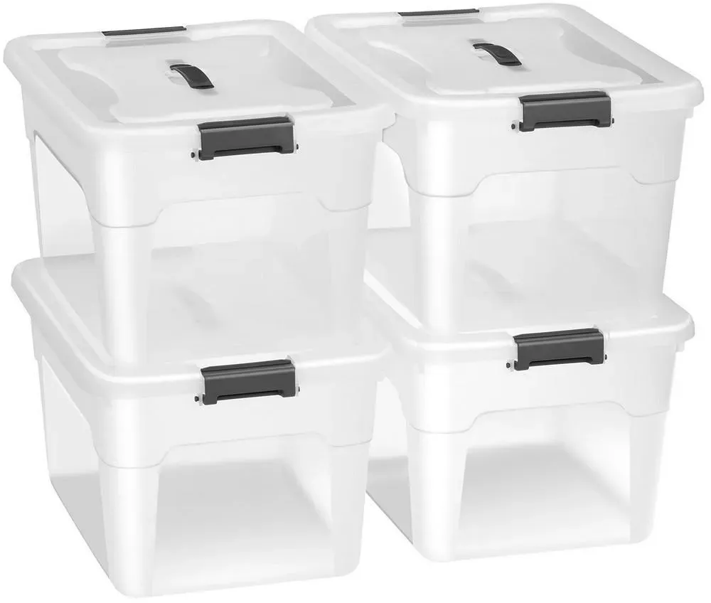 Aufbewahrungsbox 33 x 26 x 45 cm 4-tlg. transparent