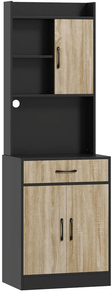 Küchenschrank 60 x 40 x 180 cm Schwarz