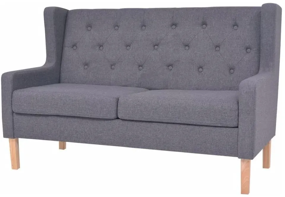 Couch Stoff 2-Sitzer Grau