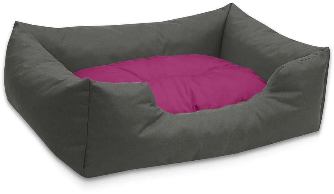 Hundebett Mimi, Hundesofa aus Cordura, Microfaser-Velours, Hundekissen