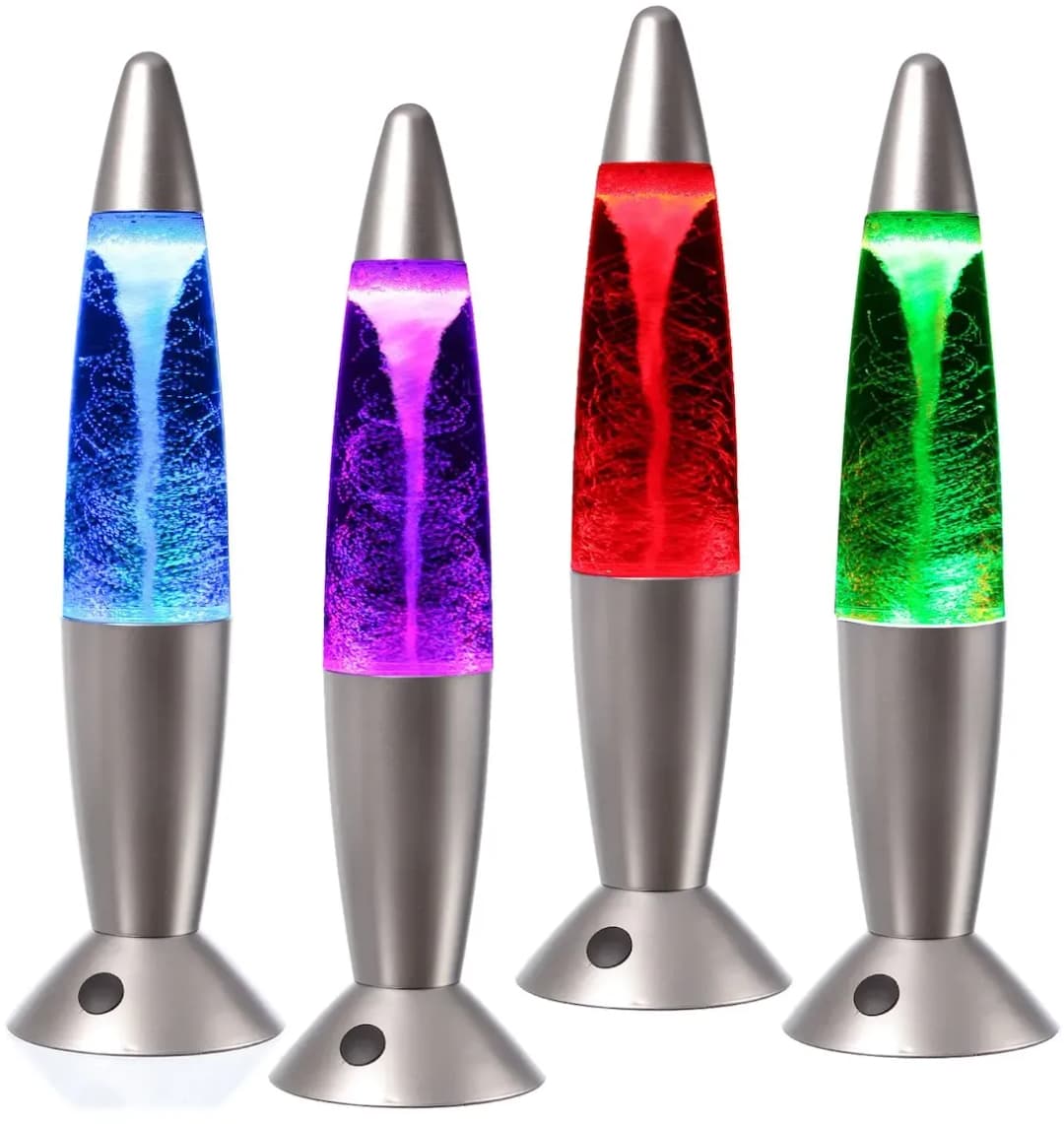 Rocket Lampe Tornado Twister RGB Farbwechsel Touchsensor USB Batterie H:36cm silber