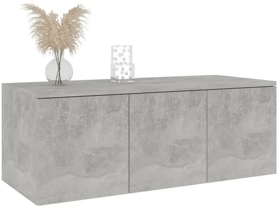 TV-Schrank Betongrau 80x34x30 cm Holzwerkstoff