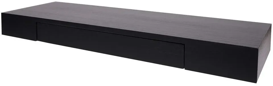 Wandregal 80 x 25 x 8 cm Schwarz