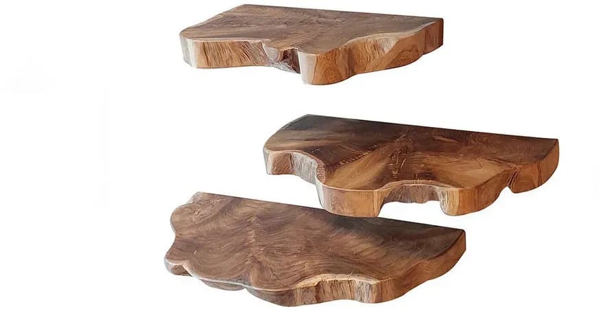 KURA Wandregal 55 x 4 x 25 cm Natur