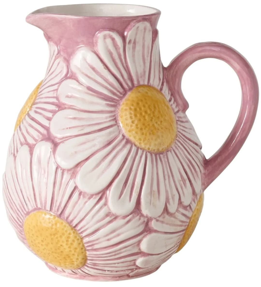 Krug Flores, Pink, Weiß / 18 x 15 x 20 cm
