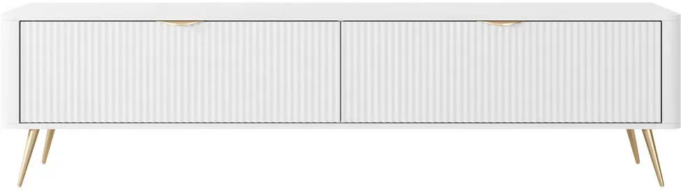 Lante TV-Lowboard 200x52x38 cm Weiß PVC/MDF/Melamin/Holzwerkstoff