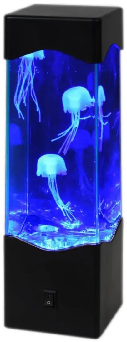 Jellyfish Lampe Aquarium 3 schwebende Quallen Dekoleuchte USB blau