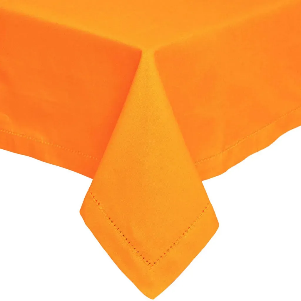 Tischdecke 100% Baumwolle 138 x 138 cm Orange