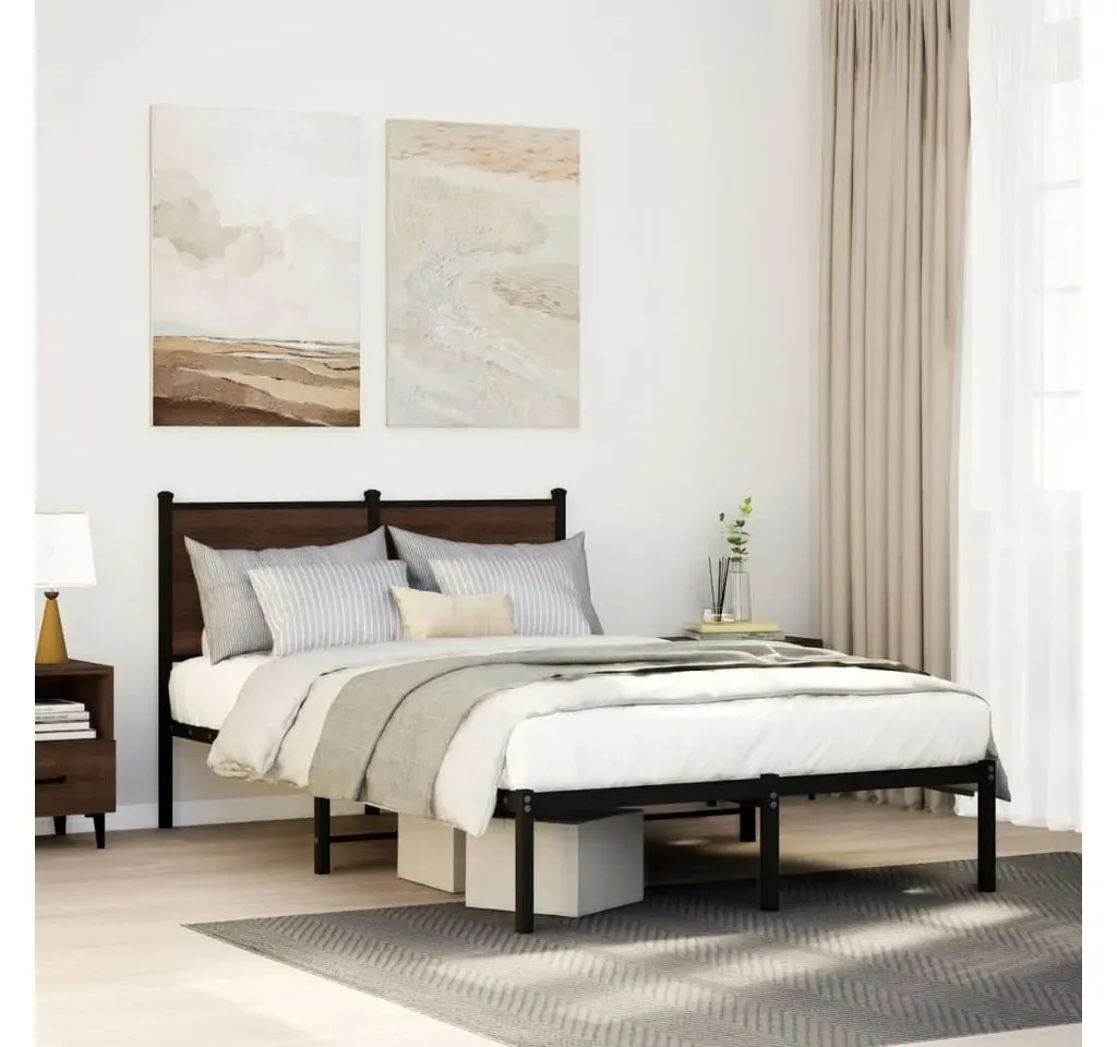 Metallbett 120 x 200 cm Braun