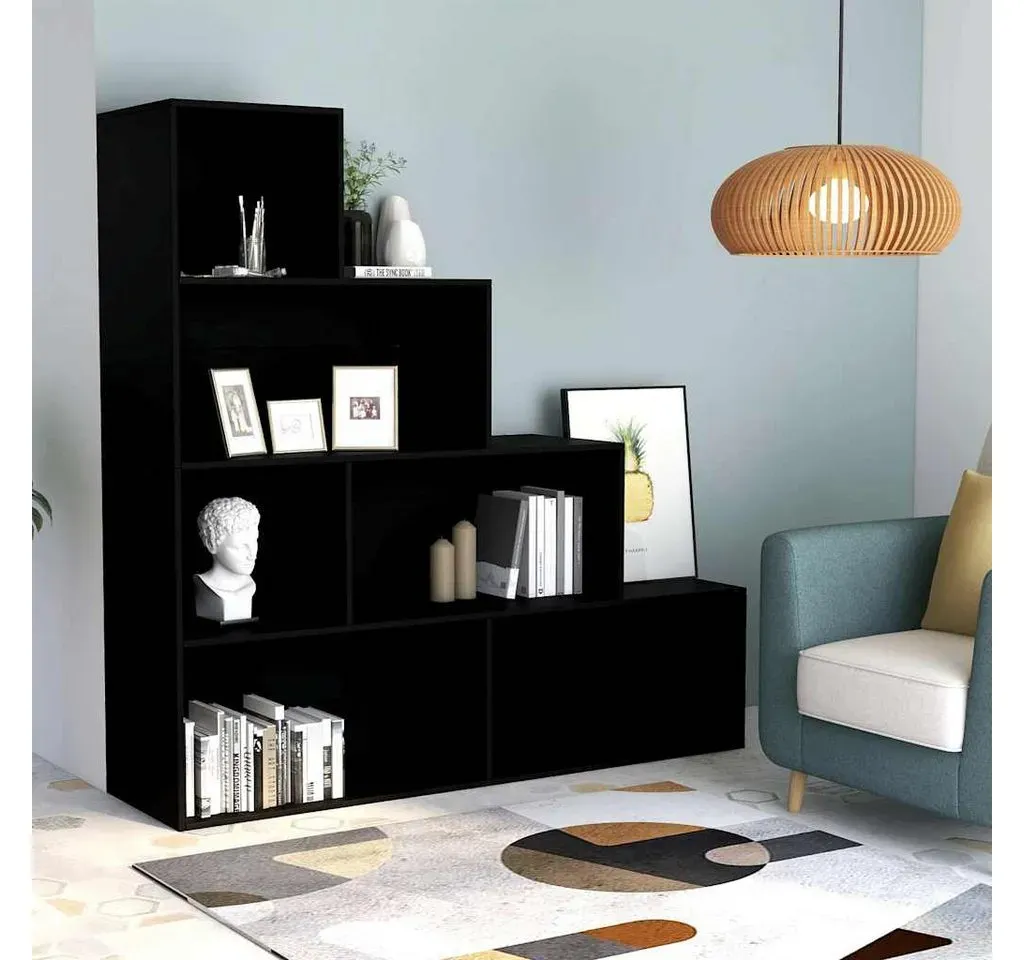Bücherregal 155 x 24 x 160 cm Schwarz