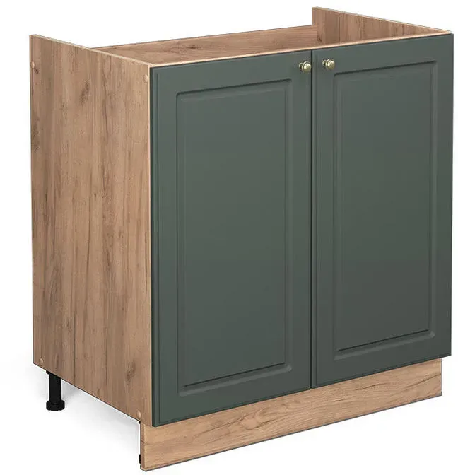 Spülenschrank Fame-Line 80 x 51,5 x 81,5 cm Grün-Gold