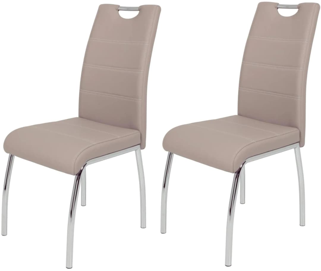Esszimmerstuhl Susi Kunstleder cappuccino 2er Set