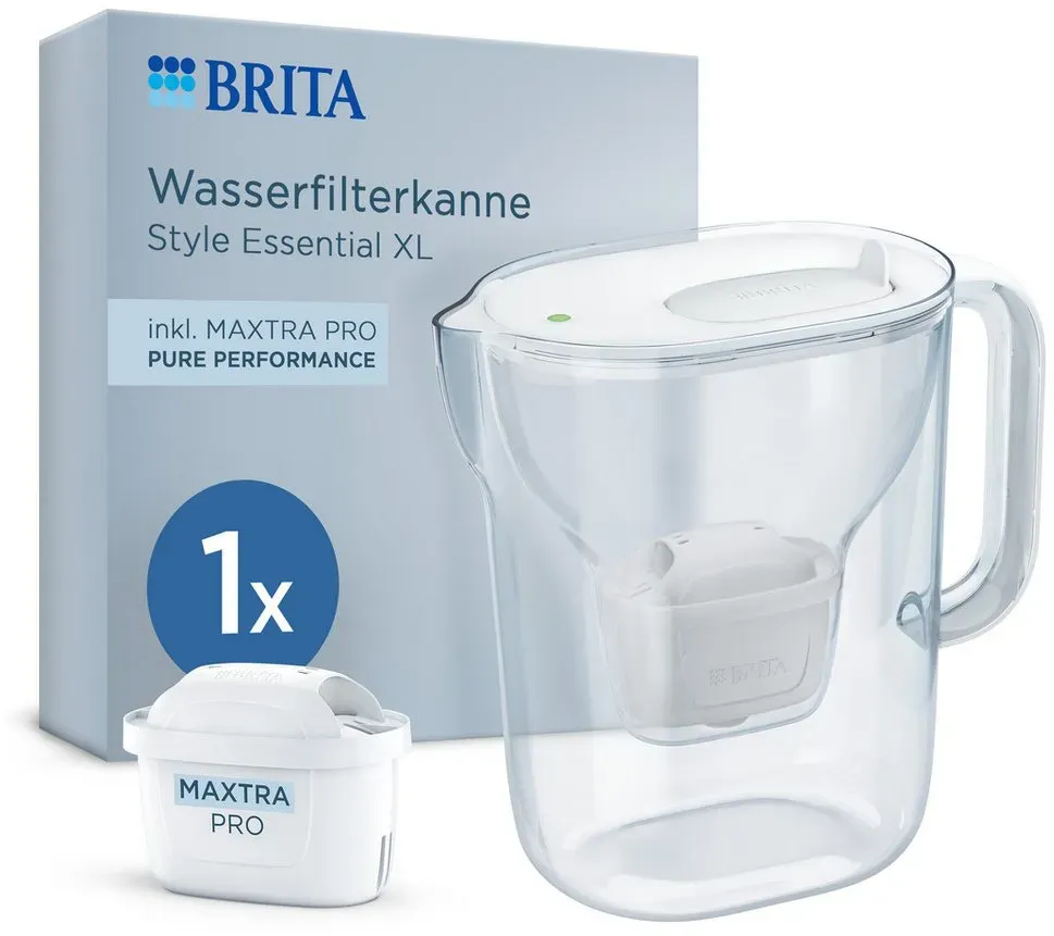 Brita Waterfilterkan Style Essential Xl Wit + 1 Maxtra Pro-filterpatroon Voor Optimale Prestaties - Airfryer