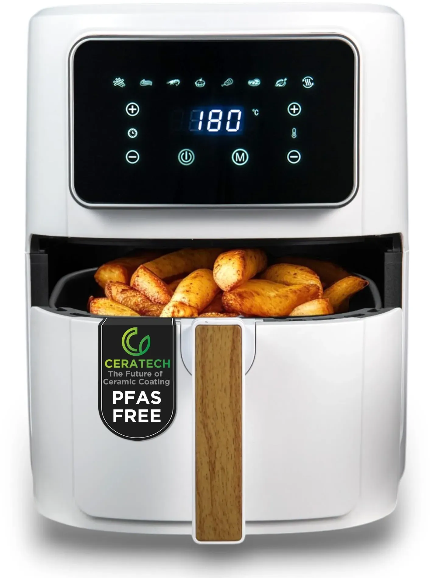 Heißluft-Fritteuse 6,9 l 1800 W Weiß