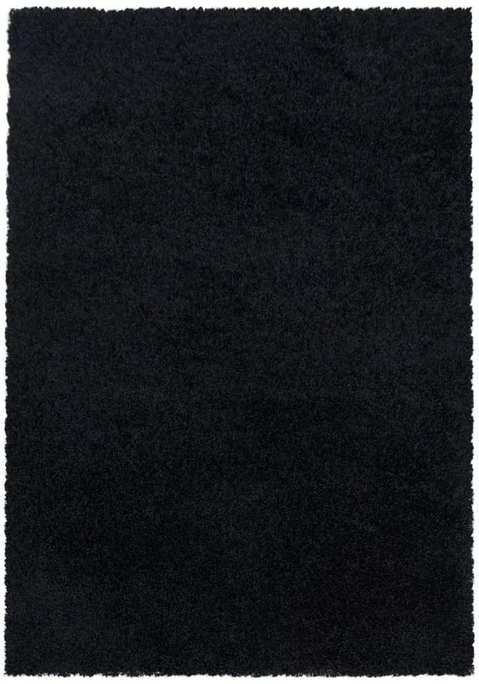SPREE Hochflorteppich 100 x 200 cm Schwarz
