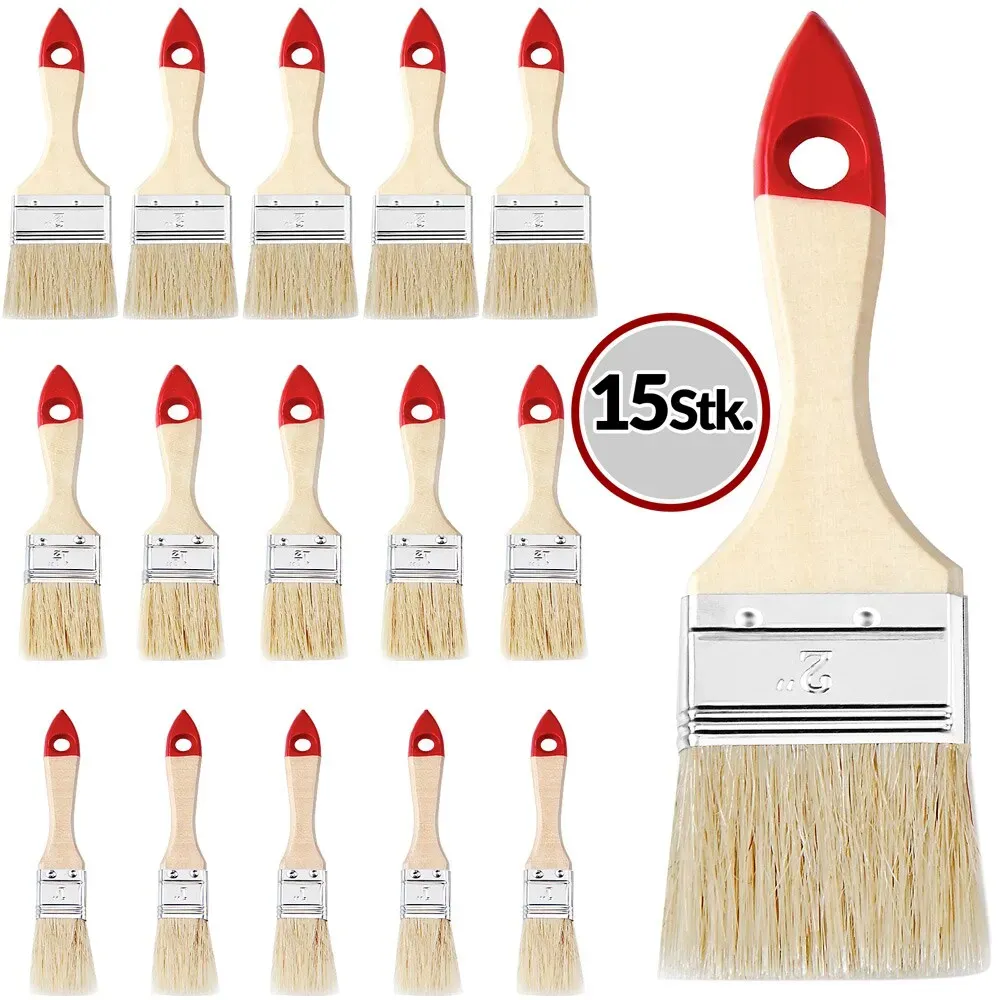 Malerpinselset 15 St. rot