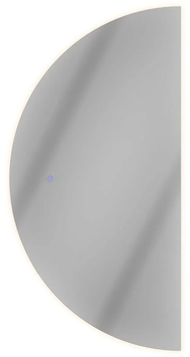 NIVORA halbrund 50×100 cm dimmbar