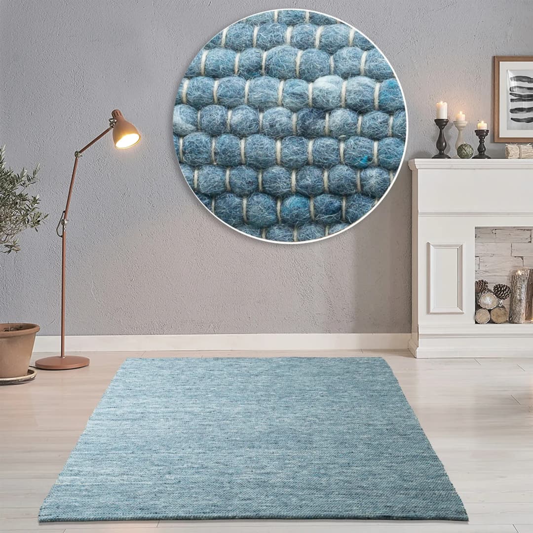 Alpen Wendeteppich 40 x 60 cm Blau