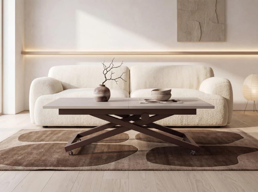 Axen Beige Laminat 120-160 x 80 x 38-75 cm