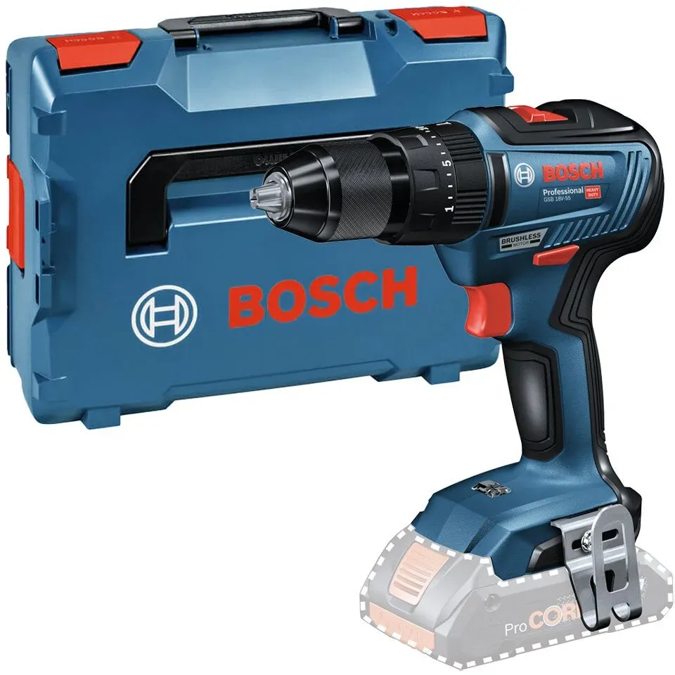 GSB 18V-55 Professional ohne Akku + L-Boxx 06019H5303