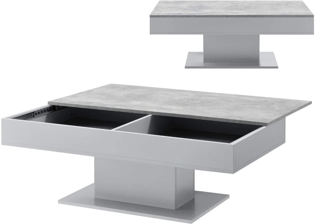 Lünen Grau Holz 40 x 110 x 60 cm